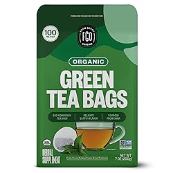 FGO Organic Green Tea, 100 Count Eco-Conscious Tea