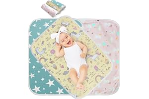 Changing Pad Liners 3PCS Baby Changing Mat Waterproof Portable Absorbent Soft Cotton Changing Table Cover for Home and Trave 
