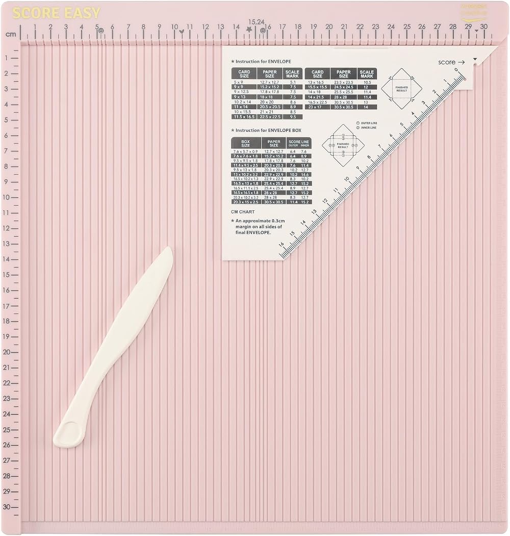 Vaessen Creative Score Easy CM Scoring Board with Bone Folder Pink 30.5 x 30.5