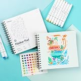 Ohuhu Square Sketchbook 8.3x8.3 in Double-Sided Bleedproof 60 Sheets 150gsm view 8
