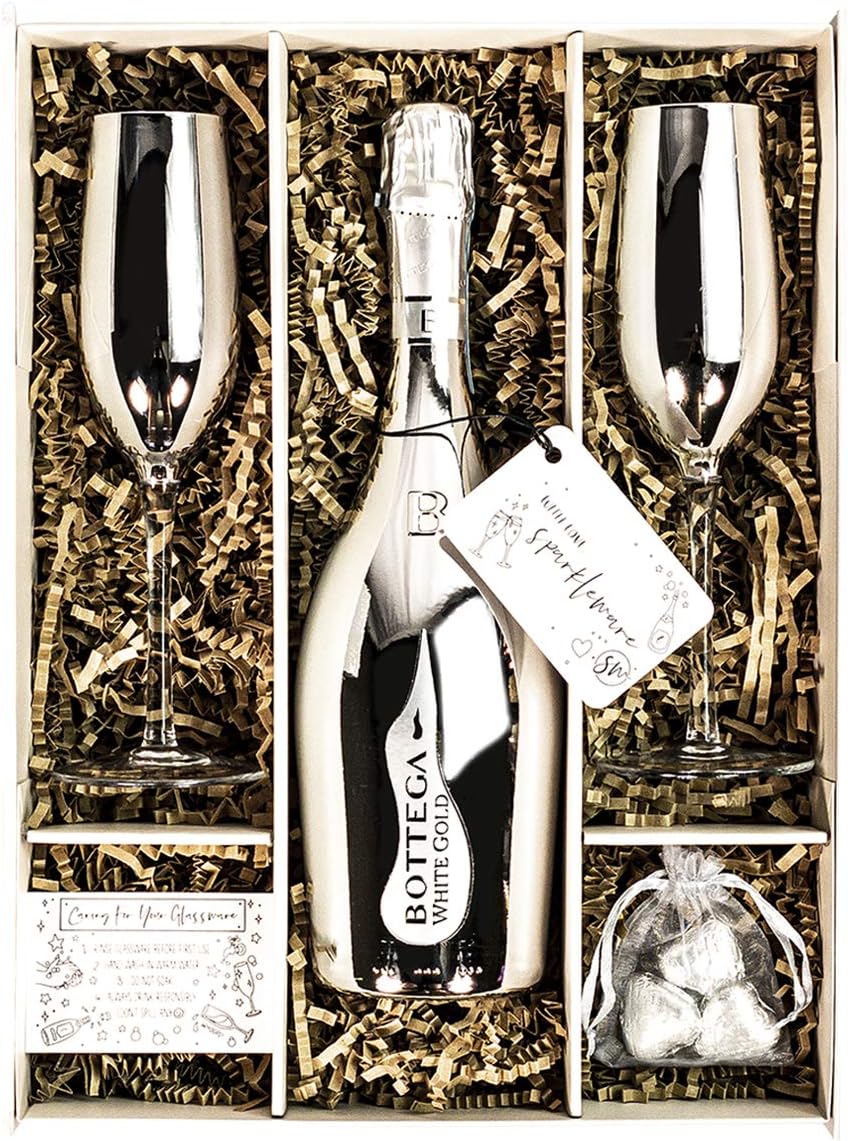 Bottega White Gold Prosecco DOC 75cl Gift Set With Matching Sparkling