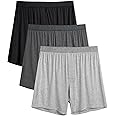 DAVID ARCHY Mens Boxers Soft Rayon Made from Bamboo Boxers for Men Pack Loose Underwear Cooling Mens Boxer Shorts