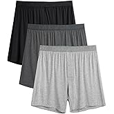 DAVID ARCHY Mens Boxers Soft Rayon Made from Bamboo Boxers for Men Pack Loose Underwear Cooling Mens Boxer Shorts