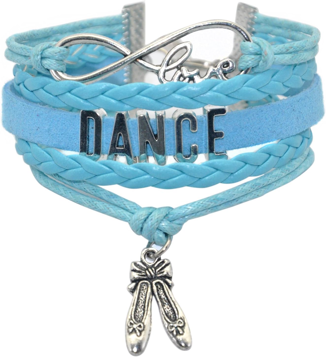 VikitoriouslyDance Bracelet Dancing - Belly Ballroom Just Dance Charm Bracelet Dancer Gifts For Women, Girls, Dancers, Men, Boys, Dance Mom, Dance Teacher, Dance Lovers (Blue)