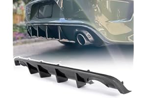BEOC Fit for 2015-2024 Dodge Charger SRT Non-Widebody Carbon Fiber Print Rear Diffuser Rear Bumper Lip Valance Splitter Spoiler