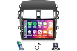 2G+64G Car Radio Carplay for Toyota Corolla 2009 2010 2011 2012 2013, Rimoody Android Car Stereo Android auto GPS WiFi 9’’ Touch Screen BT/FM HiFi Mirror Link RCA USB SWC Backup Camera