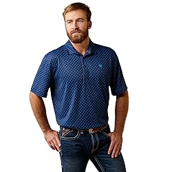 Ariat Male All Over Print Polo Monaco Blue X-Large