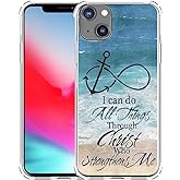 Case for iPhone 13 (14) & MUQR Gel Silicone Slim Drop Proof Heavy Duty Protection Cover Compatible with iPhone 13 (14) & Silicone Bible Protective Rubber Christian Songs Verses
