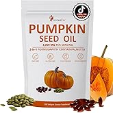 ESTHFGPSV Premium Pumpkin Seed Oil with Saw Palmetto 3000mg Soft Capsule | Cold Pressed Virgin, Pure Virgin Oil | Supports Hair, Urinary, Bladder & Prostate Health - 300 Count