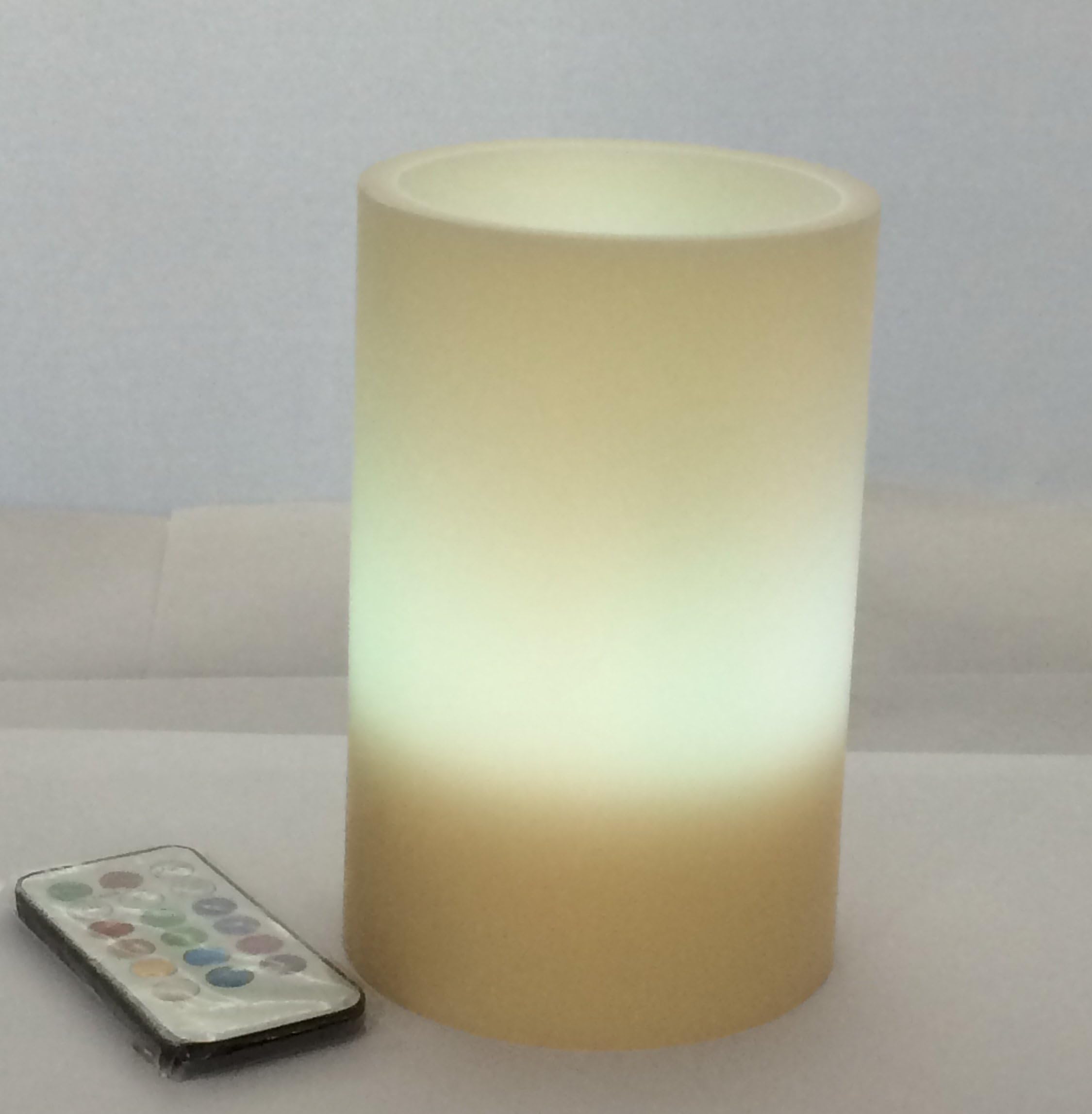 Adoria Large flameless Candles with Timer, Tall 6 inch, Remote Control one Piece Set, Real Ivory Wax Vanilla Scented