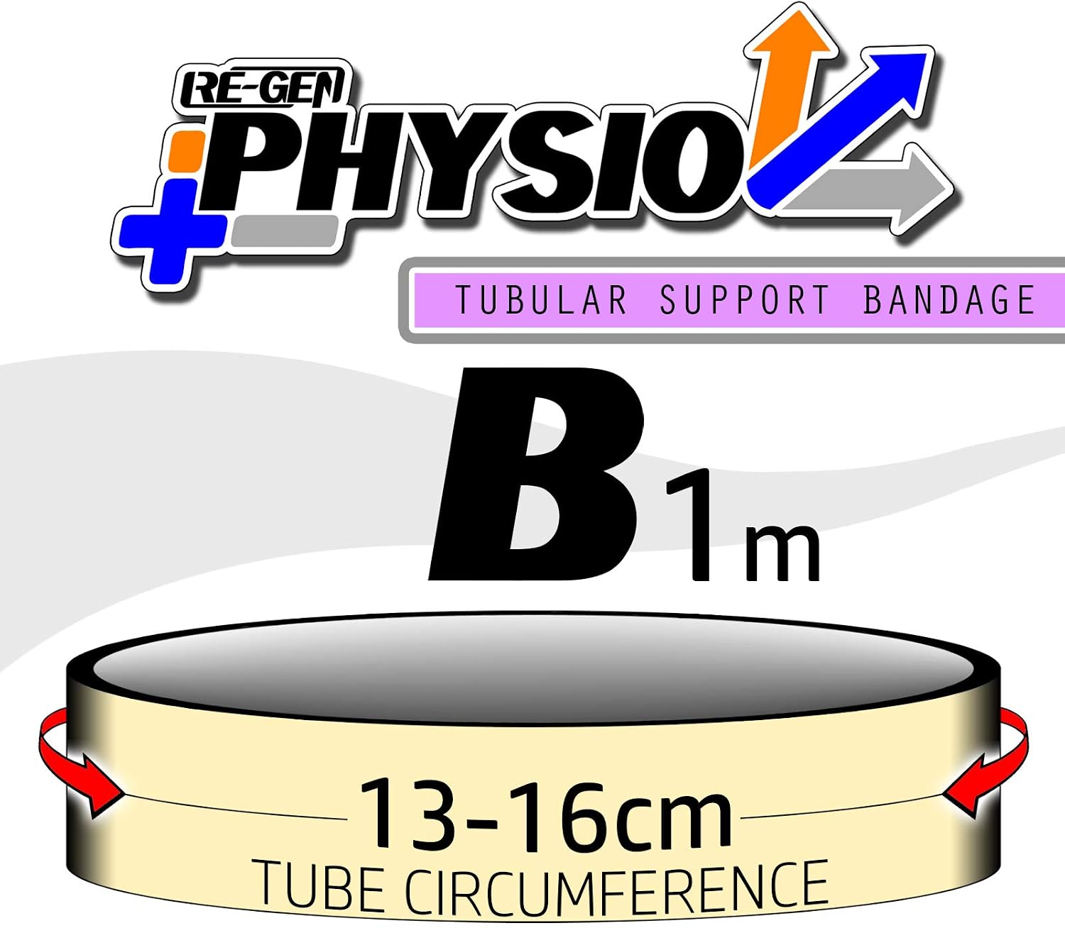 RE-GEN Tubular Compression Fit Elasticated Support Bandage Dressng - Size B (6.25cm) for Limb Circumference 13-16cm - 1m Length - Image 3
