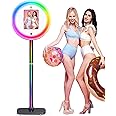 Portable Photo Booth for I pad 10.9in 10.2in 11in, with Software APP Control Ring Light, Lightweight & Rolling Base Selfie Photo Booth Machine for Weddings, Parties