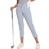 M MOTEEPI 7/8 Golf Pants Women with 4 Pockets Lightweight Stretchy Work Hiking Travel Pants Outdoor