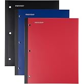 Mintra Wireless Notebook 3pk - 80 Sheets - College Ruled (Black, Blue, Red)