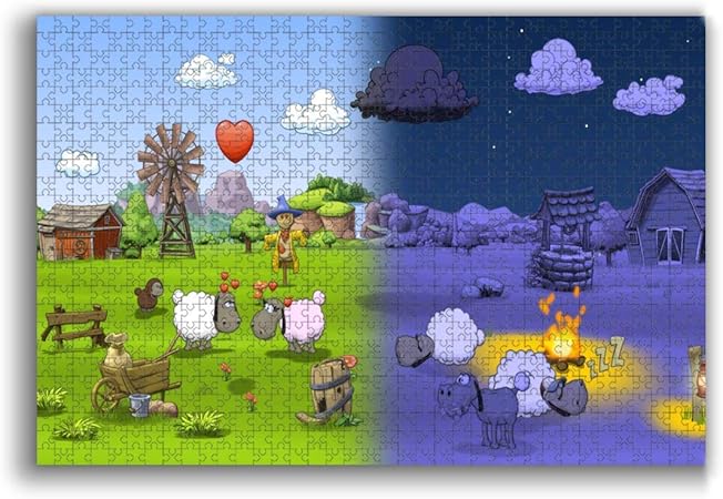 Amazon ジグソーパズル ひつじのショーン パズル 1000ピース大人の子供の教育減圧ゲーム家の装飾レジャーエンターテインメント楽しいパズルアニメ漫画パズル最高の贈り物 パズル 1000ピース大人の子供の教育減圧ゲーム家の装飾レジャーエンターテインメント楽しいパズル