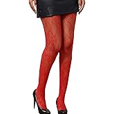 Gulinala Women Patterned Lace Stockings Floral Lace Tights Jacquard Leggings Pantyhose Fishnets