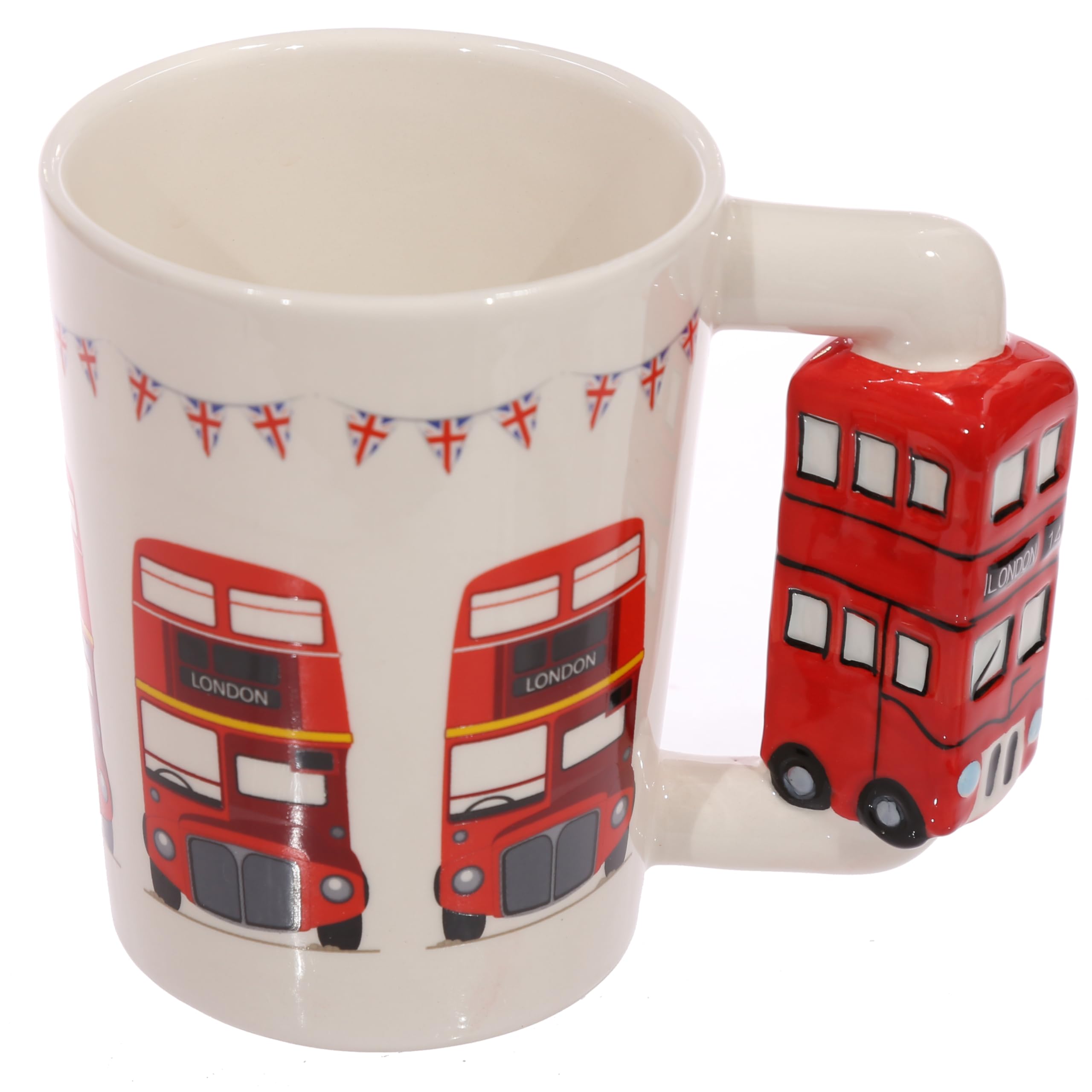 Puckator London Icons Red Routemaster Bus Ceramic Shaped Handle Tea Coffee Mug Funny Home Accessories Cute Gifts for Girlfriend Large Mugs for Men Women Hot Drinks Cups Presents Secret Santa Gift
