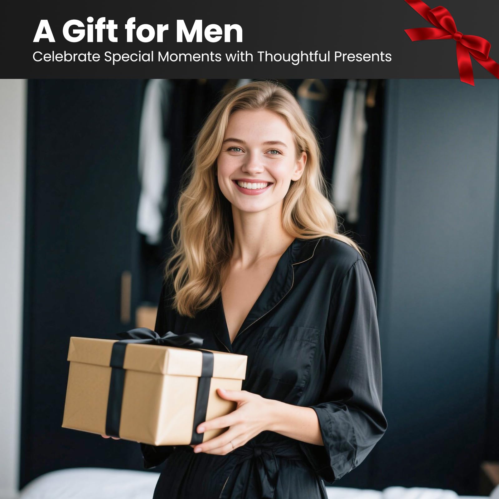 EXIN DECHEN Cologne Organizer for Men,Cologne Stand,3 Tier Large Capacity Wood Perfume Shelf with Rotate,Desk & Nightstand Organizer,Mens Husband Birthday Gifts Ideas,Christmas Gifts for Men(Black)