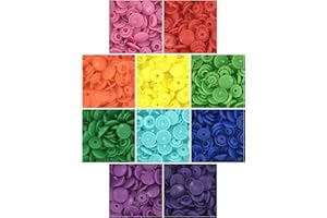I Like Big Buttons! Starter Pack of 250 Complete KAM Snaps/Plastic Snap Sets for No Sew Fasteners/Cloth Diaper/Sewing/Unpaper Towels/Nappies/Buttons/Mama Pads (Rainbow Spectrum)