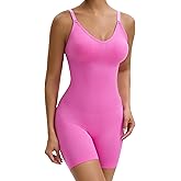 INNERSY Women's Seamless Sleeveless V-Neck Bodysuit Shapewear Tummy Control