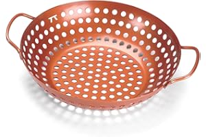 Outset QN70 Round Grill Wok, Copper Non-Stick