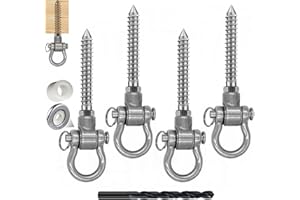 WWFFEN 4 Bearing Swing Hangers Permanent Anti Rust Heavy Duty 180° Swing, 1500 lb Capacity sandbag Yoga Swing Hammock Chair