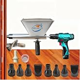 Mortar Grout Gun Cement Caulk Gun with 9 Nozzle Without Electric Drill | A Mortar Caulking Gun That Is Faster Than A Grout Bag,Mortar Tools With Grout Pump。Pointing Grouting Caulking