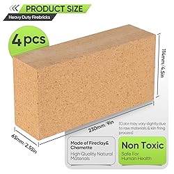 6-Pack High Temp Firebricks 3000°F Insulating