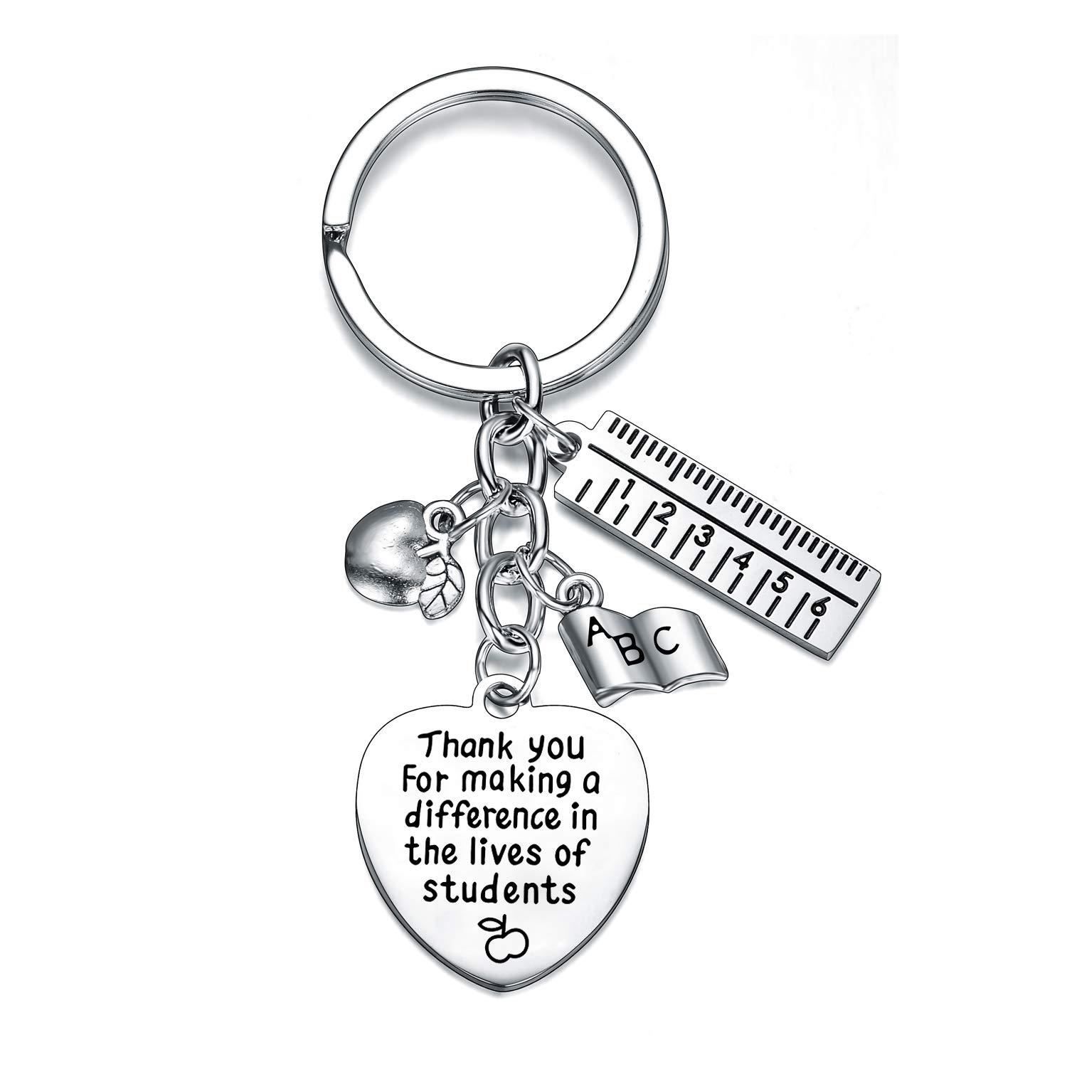 Waeceip Teacher Gifts for Women Teacher Appreciation Gift Teacher Keychain Teacher's Day Thank You Gifts Graduation Keychain Birthday Gift (Thank you for making students)