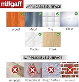niffgaff Black Under Cabinet Paper Towel Holder Self-Adhesive Wall Mount view 6