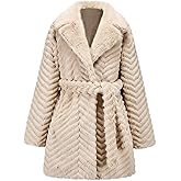GRAN ORIENTE Luxury Winter Thickened Print Long Coats For Women,Faux Fur Fluffy Trench Cardigan Jacket Overcoat