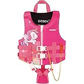 GOSEN Toddler Swim Vest Kids Floaties - Swim Jacket for 1-8 Years (25-70LBS) - Children Pool Float with Dual Adjustable Safety Straps, Swimming Aid for Boys and Girls