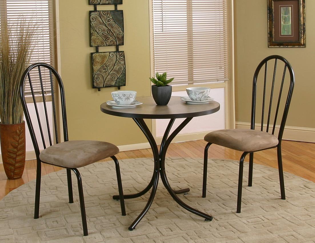 Horizon Trading Company 3 Piece 30" x 30" Round Bistro Dining Set with Laminate Top (Table and 2 Chairs)