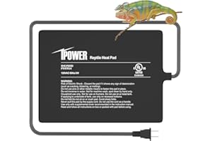 iPower 6 by 8-Inch 8 Watt Reptile Heat Pad Under Tank Terrarium Heater Heat Mat for Small Animals