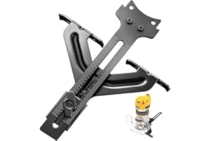 HAIOUUS DNP618 Edge Guide for Fixed Base Compact Router, Compatible With DEWALT DWP611 Router, PORTER-CABLE 450 & 451-Adjustable for Quick Attachment To Router Mounting Base, Fits Router DCW600B, DW6913. etc
