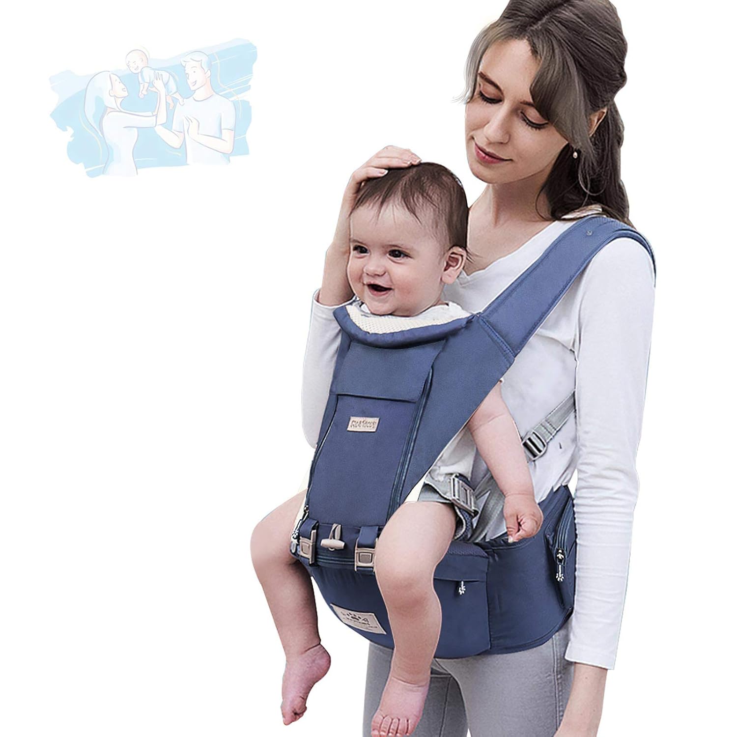 baby carrier with cross straps