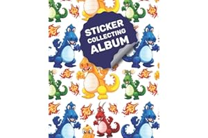Sticker Collecting Album: Yes, Creative Kids Sticker Collection Book & Empty Sticker Book for Boys & Girls Sticker Book Organizer Cute Sticker Album ... Blank Sticker Activity Book Notebook for Kids