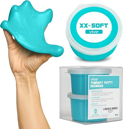 Vive Therapy Putty 2 Pack - Hand Strengthening & Stress Relief Tools