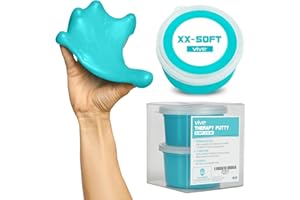 Vive Therapy Putty, Occupational Hand Tools (2 Pack) - Sensory Stress Relief - for Physical Exercise, Finger Pain, Grip Strength, Rehab, Arthritis, Adults, Forearms, Fidgeting, Motor Skills