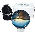 Omylens Lens Ball (80mm), K9 Crystal Ball with Stand and Silk Bag, for Photography Accessories and Props, Heal Magic Ball and Decorative(8cm/3.15″ Set Clear Crystal Ball)