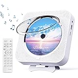 MICOCIOUS Bluetooth Portable Home CD Music Player with Remote Control, Timer, Built-in Speakers and LED Display - FM Radio Bo