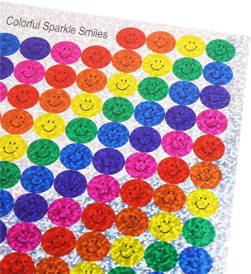 600 Pieces Sparkly Smiles Stickers Teacher&Parent Reward Stickers Chidren's Day, AR107S1P1Q - Image 5