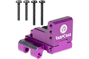 RampCrab Rear Axle Truss Upper Links Mount for SCX24 AX24 RC car, Multi-Position Adjustment, Aluminum Upgrades Part for Axial SCX24 C10 Gladiator Bronco, 1/24 Crawler Car Upgrade Accessories, Purple