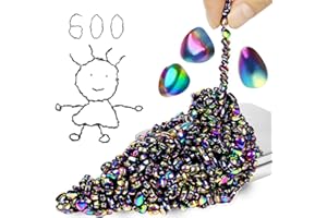 600 PCS Caturledas Fidget Toys for Adults Teens, Ferrite Stones Magnet Toys for Autism ADHD Anxiety Relief, Weak Magnetic Executive Desk Toy Rocks for Gifts Holiday Stocking Stuffer, 5 mm, Colorful