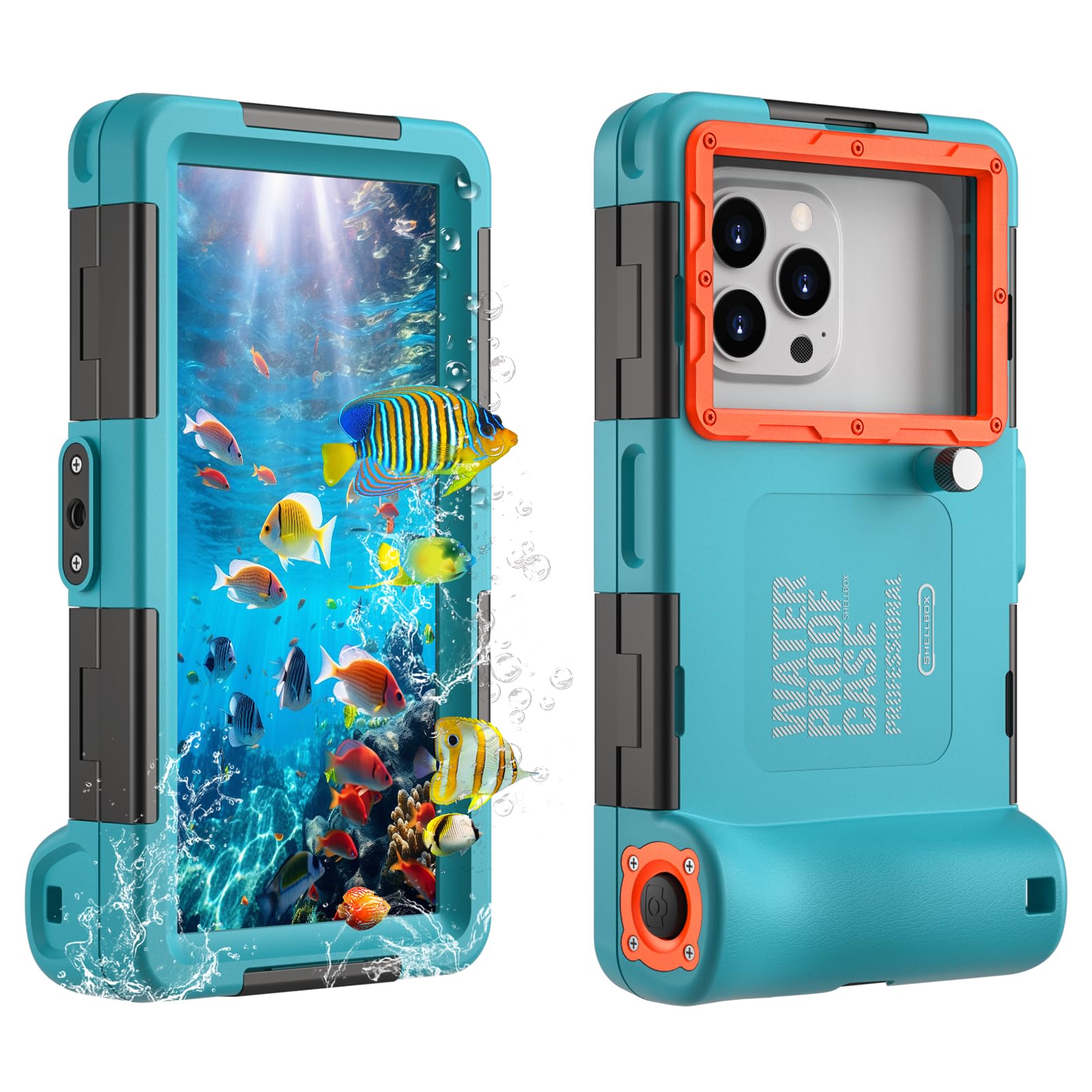 Underwater Phone Case for Snorkeling, [50ft/15M] Professional Diving Waterproof Phone Case for iPhone 17-7 Pro/Pro Max/Plus/Mini, Galaxy S10-S25 Plus/Ultra, A21-A56(NOT for Multi-folding Screen)[Blue]