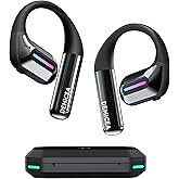 DEMICEA True Bone Conduction Headphones,Open-Ear Headphones,Up to 30H Playtime with Charging Case,Aurora Mode(RGB Light) IP68 Water-Resistant, AAC/SBC,Perfect for Night Running and Cycling