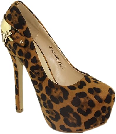leopard print platform pumps