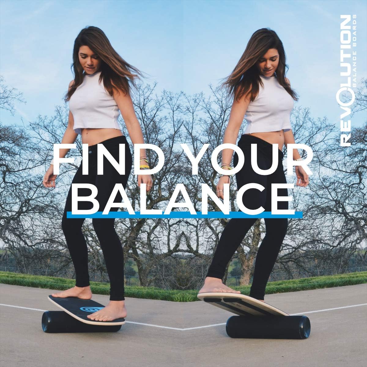 Revolution 101 Balance Board Trainer (Blue) : Sports & Outdoors