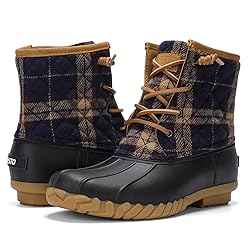STQ Womens Winter Duck Boots Fashion Side Zipper
