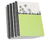 Yansanido Spiral Notebook, 4 Pcs A5 Thick Tree